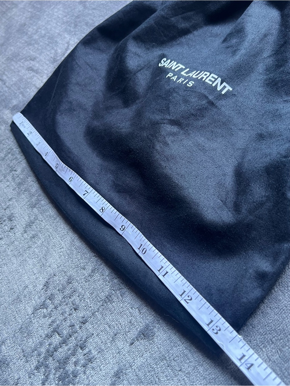 Black Saint Laurent Dust Bag With DrawString 13.5” x 12” Lined Italy YSL - Picture 9 of 9